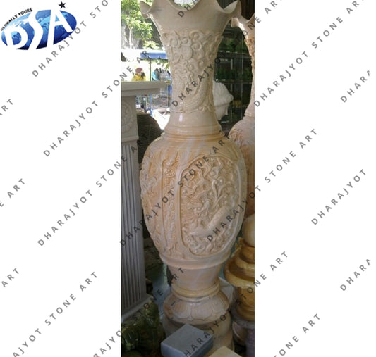 Indoor Round Marble Flower Vase