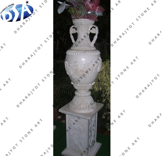European Style Hand-Carved Stone Flowerpots