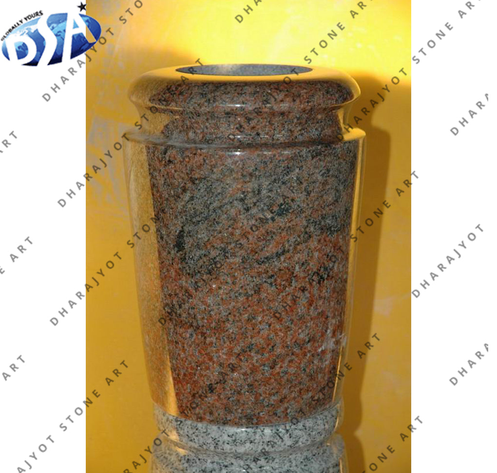 Round Shape Granite Flower Pot & Planters
