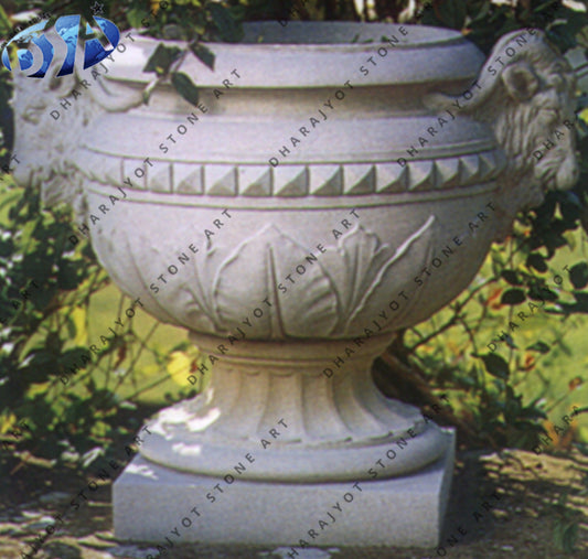 Garden Polishing Marble Antique Style Flowerpot