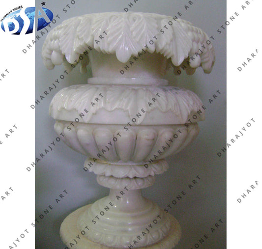 Polished Marble Stone Decoration Flower Pot & Planter