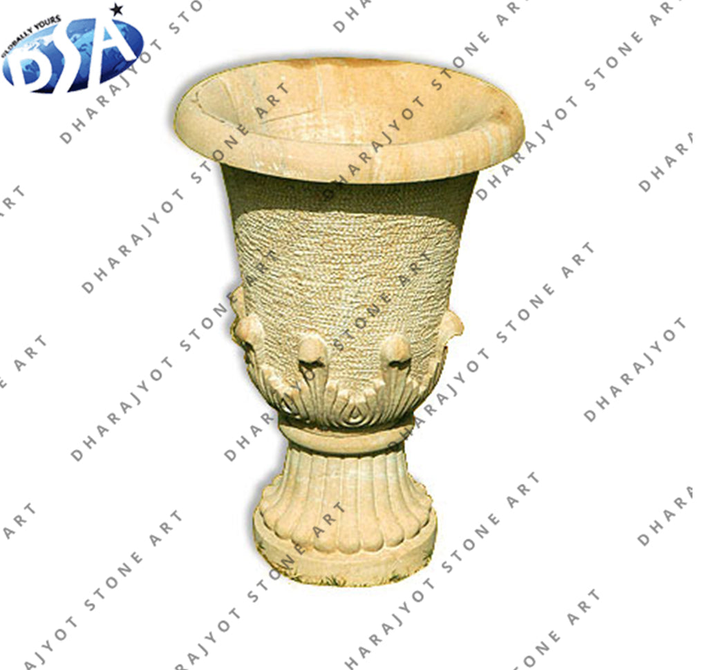 Garden Decoration Natural Stone Flower Pots