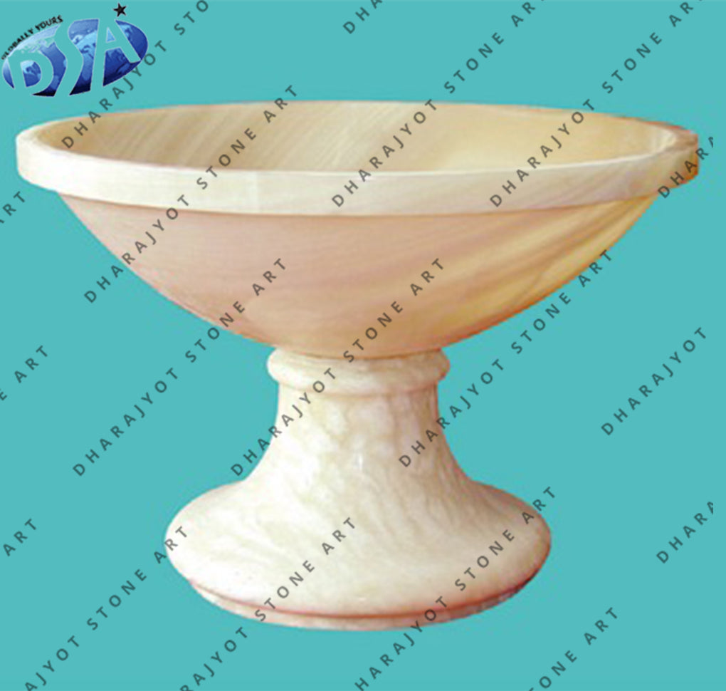 Light Brown Marble Flower Pot