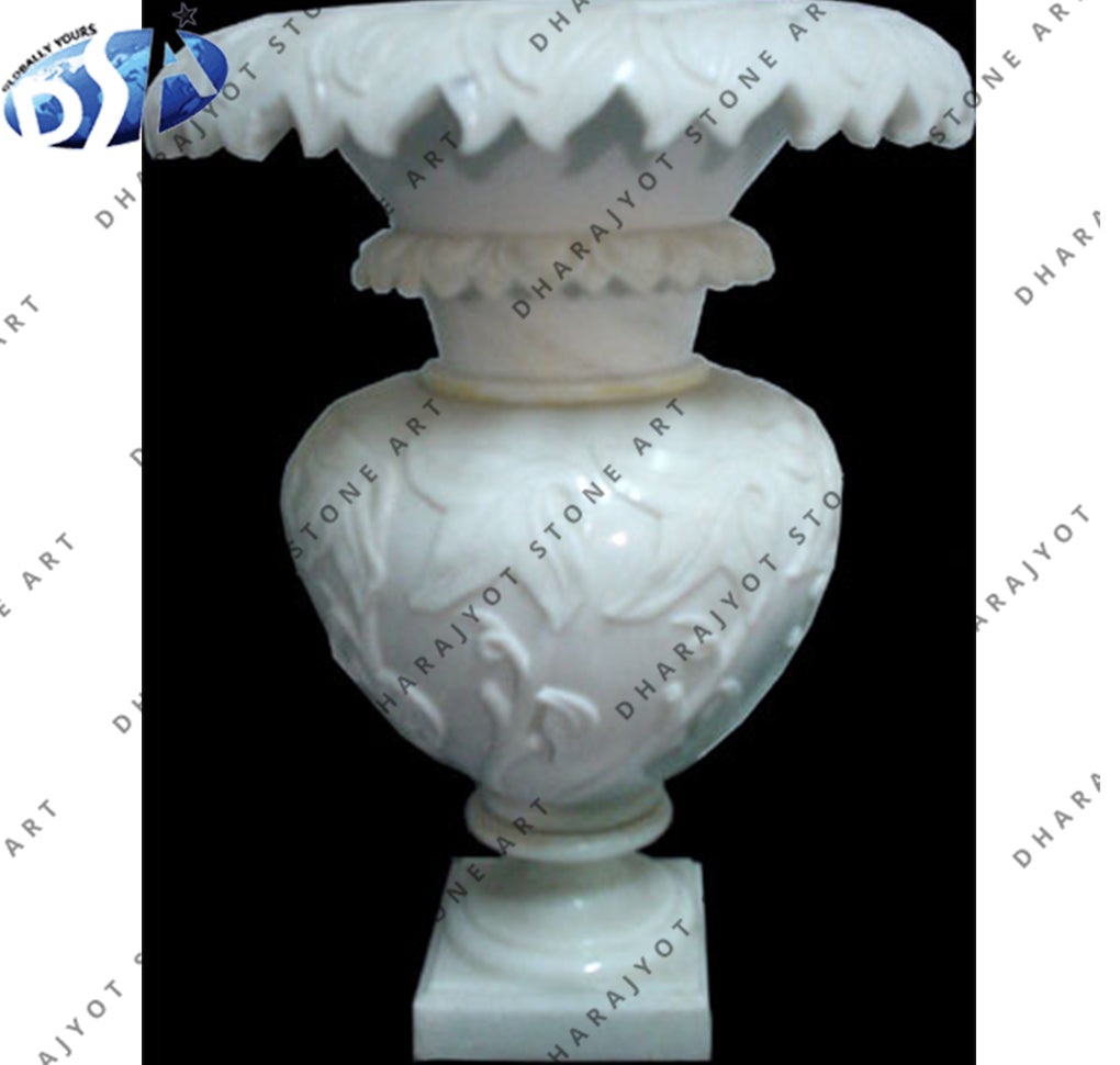 Large Outdoor Stone Garden Roman Style Marble Flowerpot