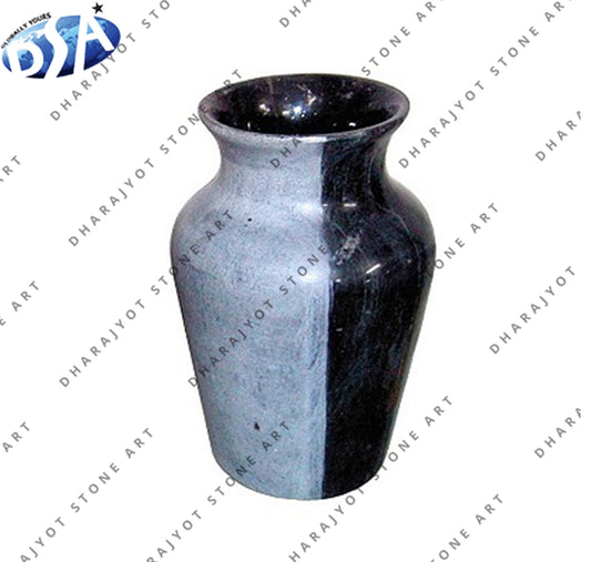 Antique Designer Bathroom Black Indoor Marble Flower Vase