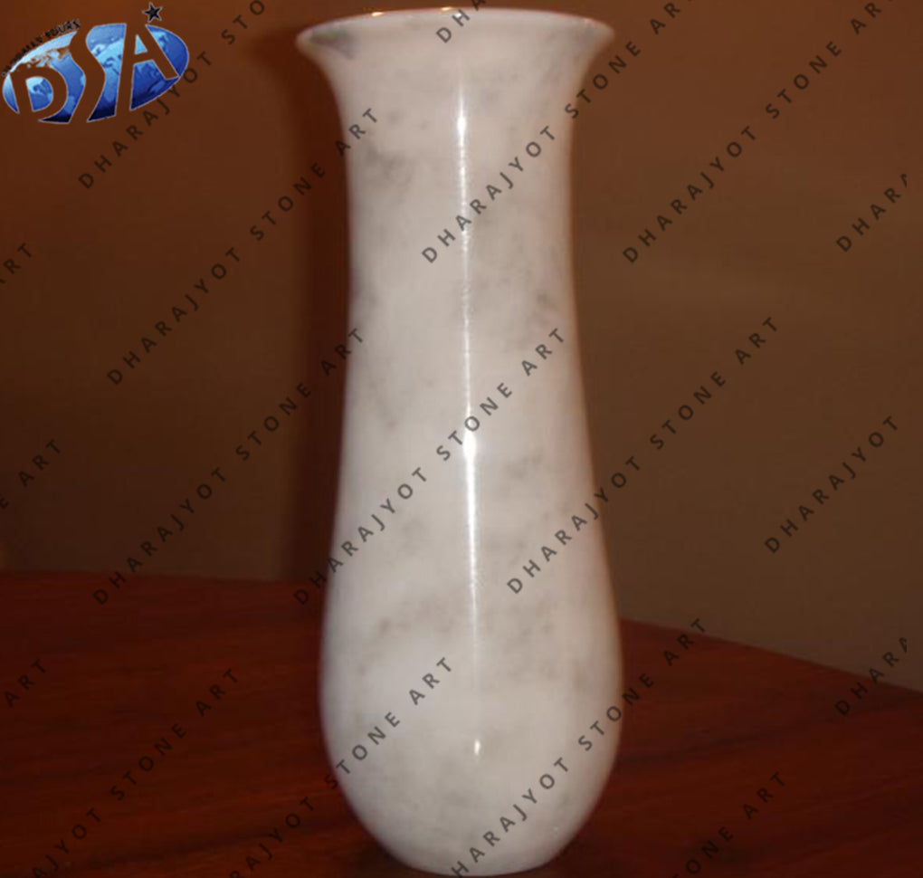 Bedroom White Marble Decoration Flower Vase