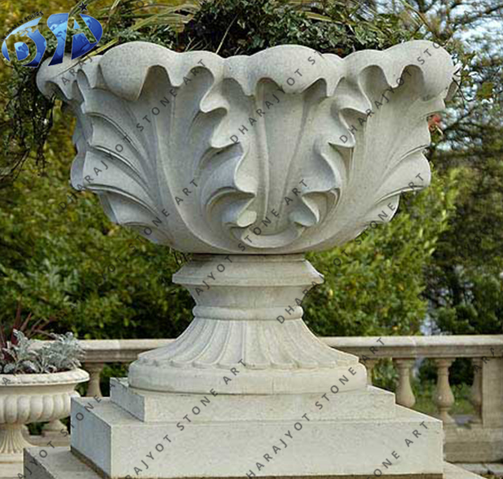 Outdoor Garden Sandstone Flower Pot