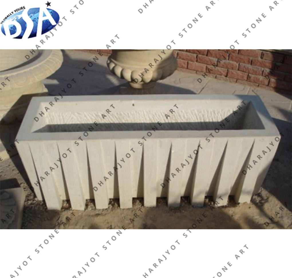 Long Antique Sandstone Troughs Planters