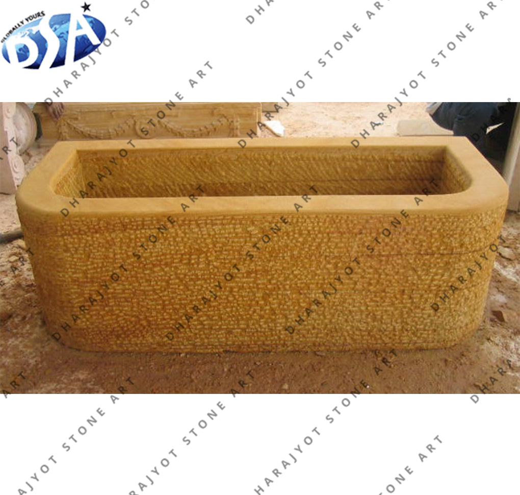 Yellow Antique Sandstone Planters