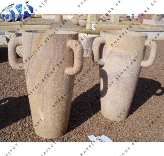 Outdoor Sandstone Garden Decoration Planter
