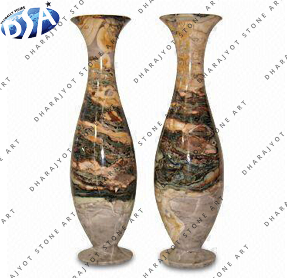 Beige Marble Flower Vase