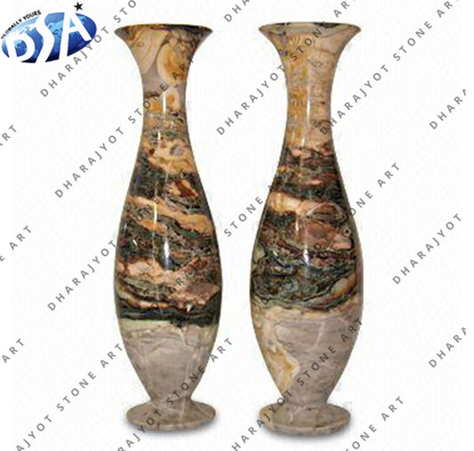 Beige Marble Flower Vase