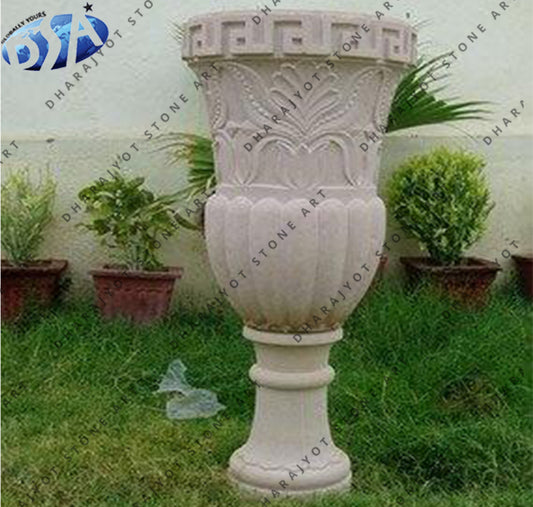 Garden Decoration 4 Feet Sandstone Flower Pot