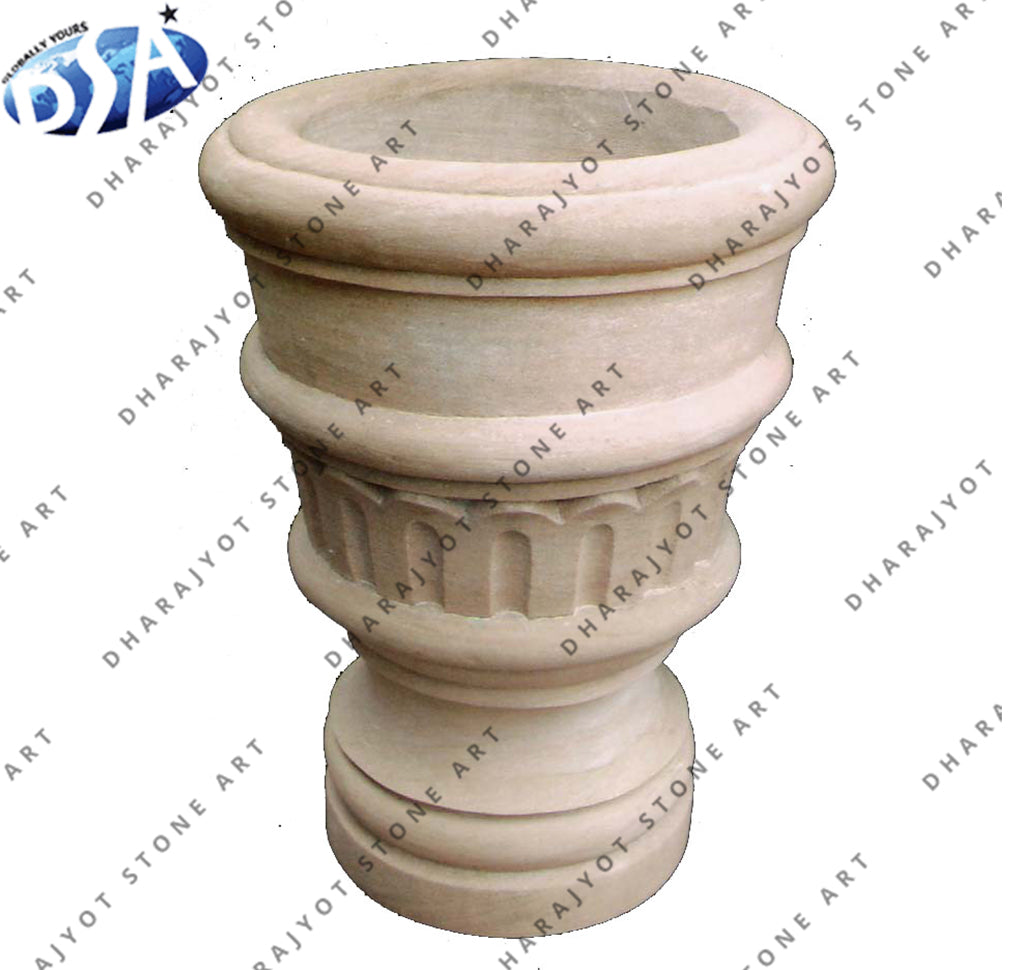 Marble White Flower Pot