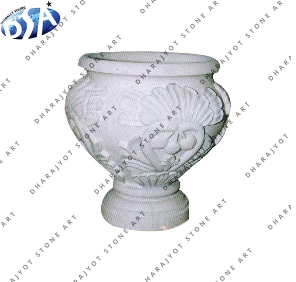 Modern Outdoor Decoration European Style Hand-Carved Flowerpots