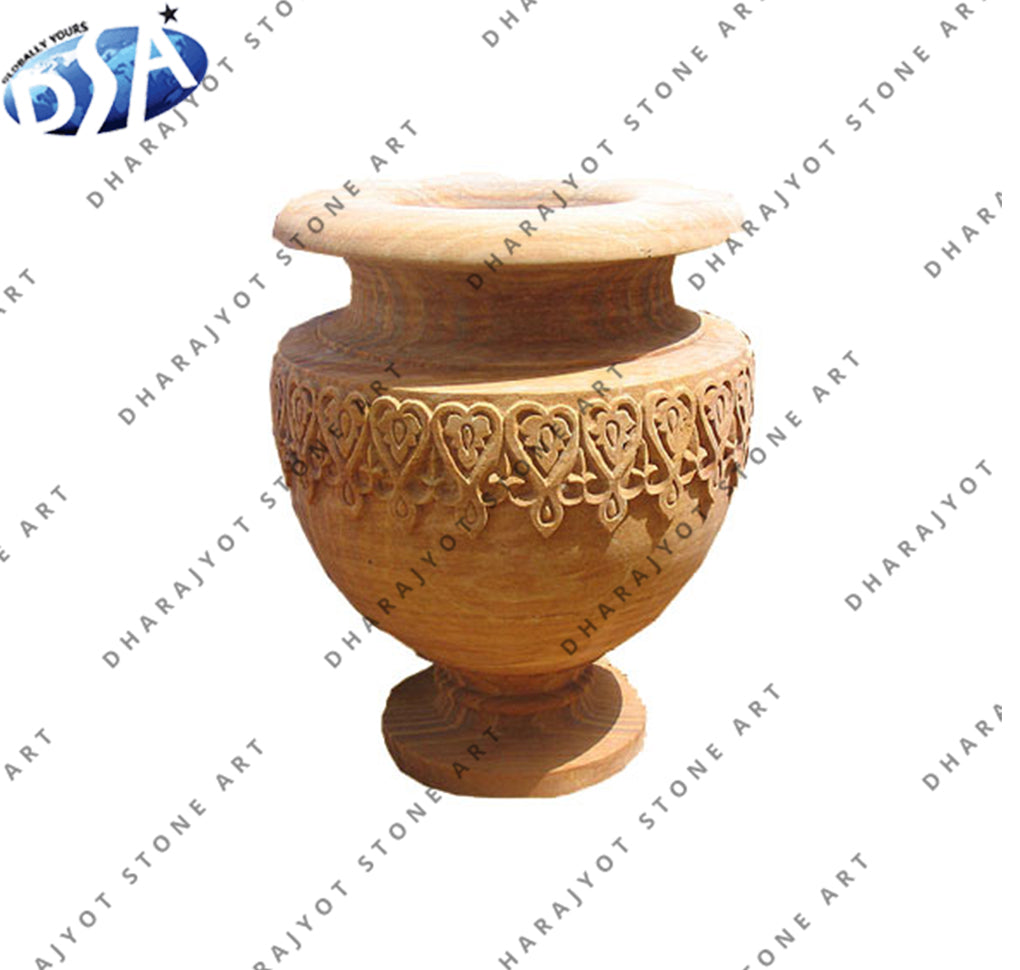 Natural Sandstone Landscape Flower Pot