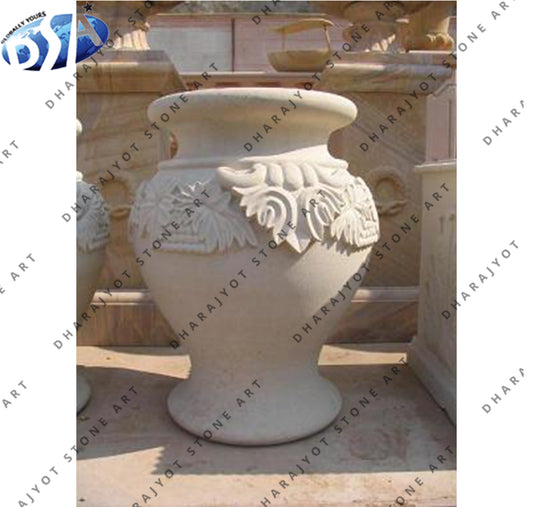 Antique Outdoor Decor Sandstone Flower Vase