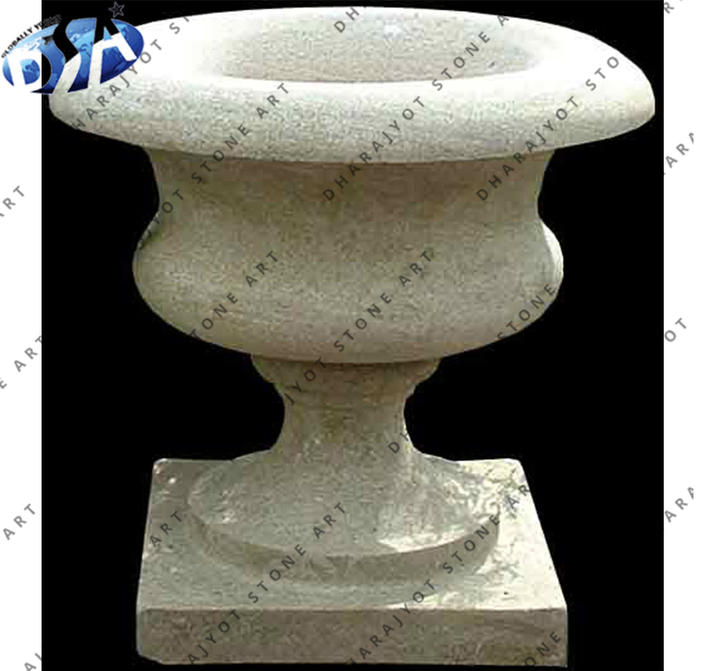 Natural Basalt Stone Garden Pot