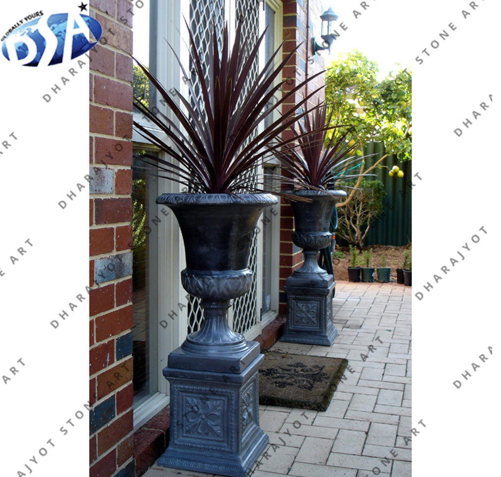 Garden Marble Stone Roman Flower Pot