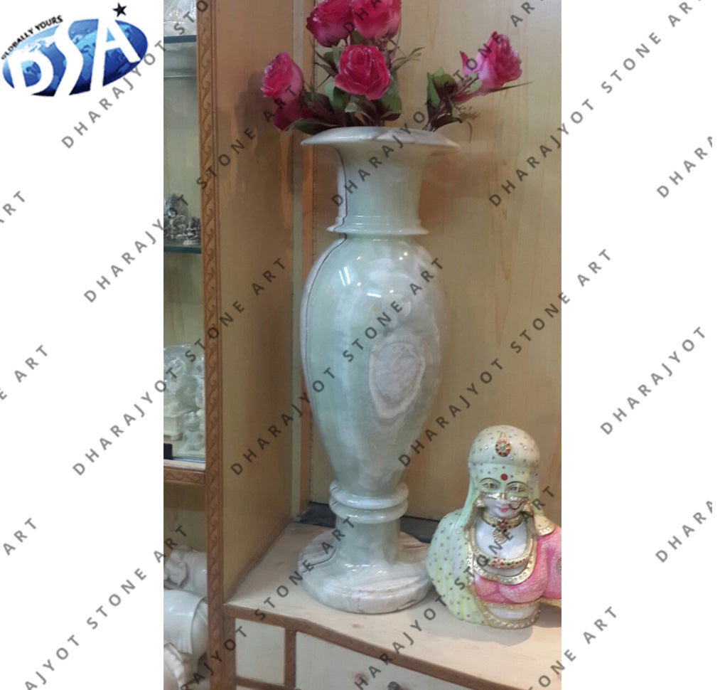 European Style White Marble Flower Planter Pot