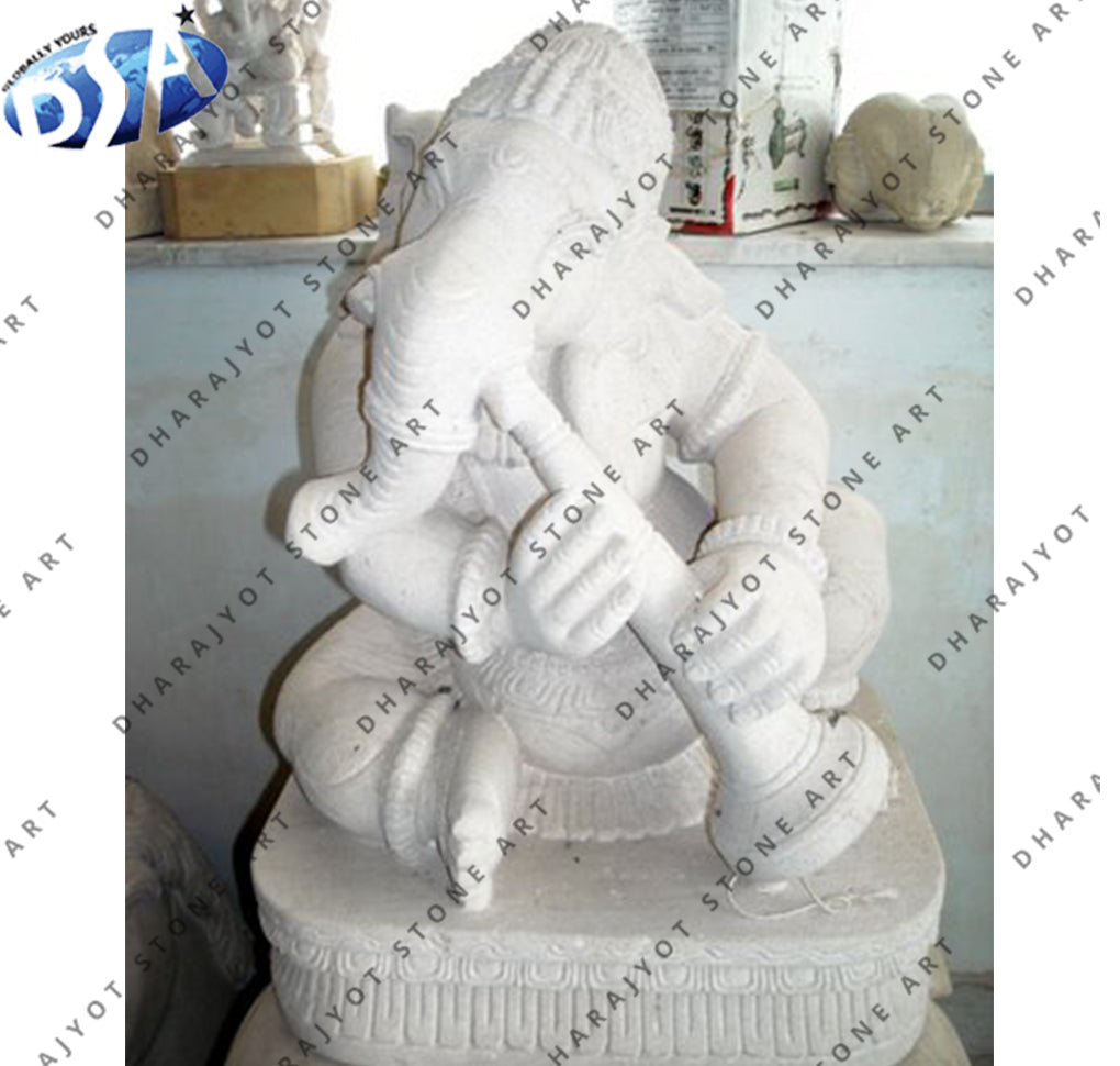 White Marble Lord Ganesh Statue