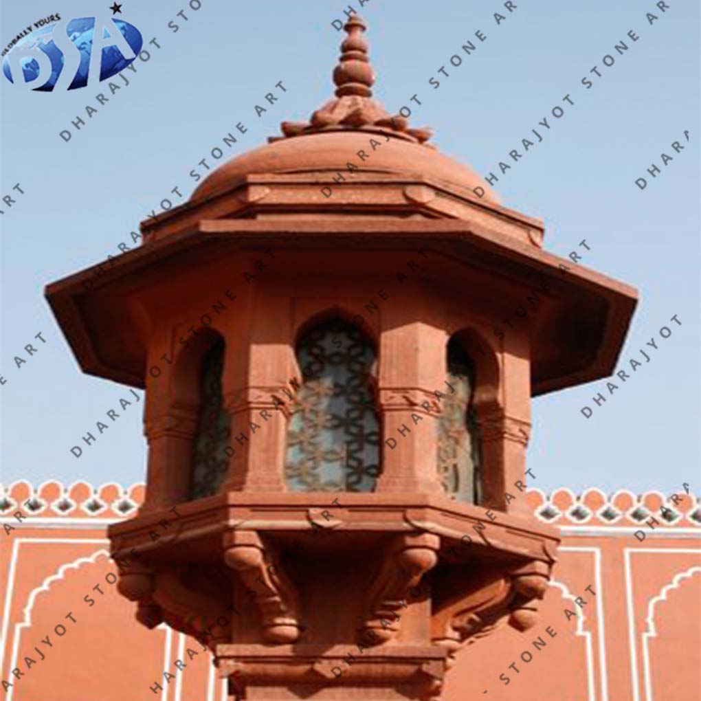 Red And Pink Sandstone Gazebo