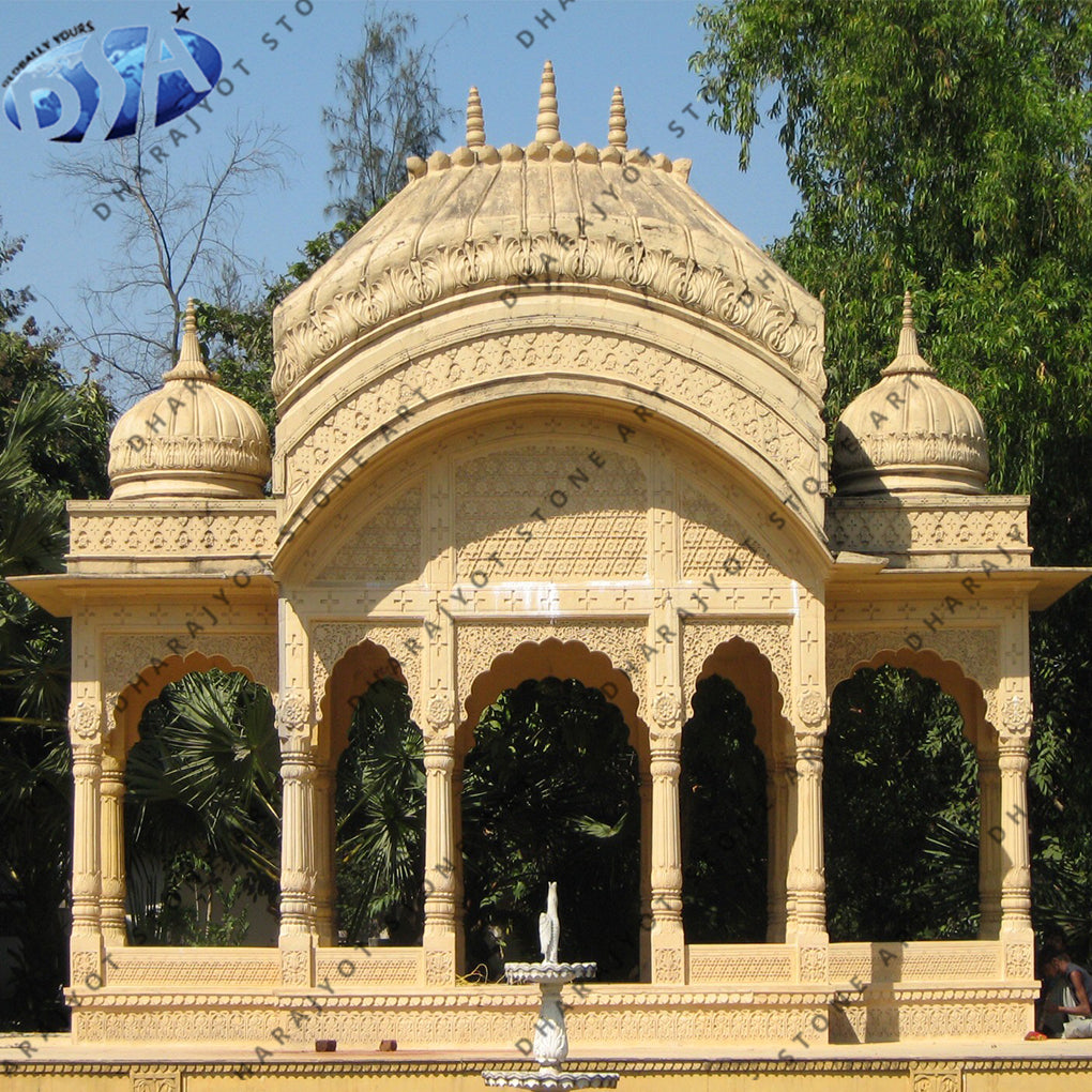 Bansi Pink Sandstone Garden Gazebo