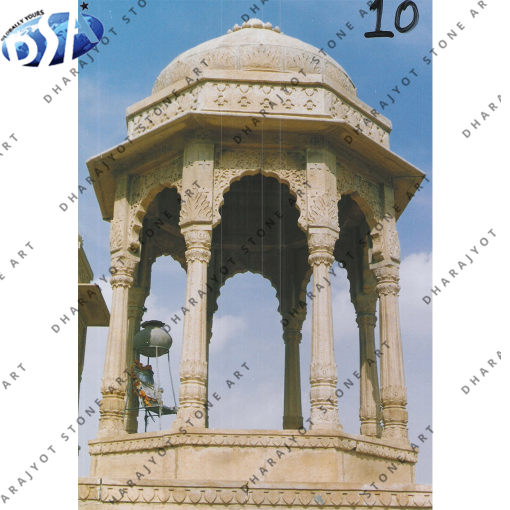 Natural Traditional Stone European Round Gazebo