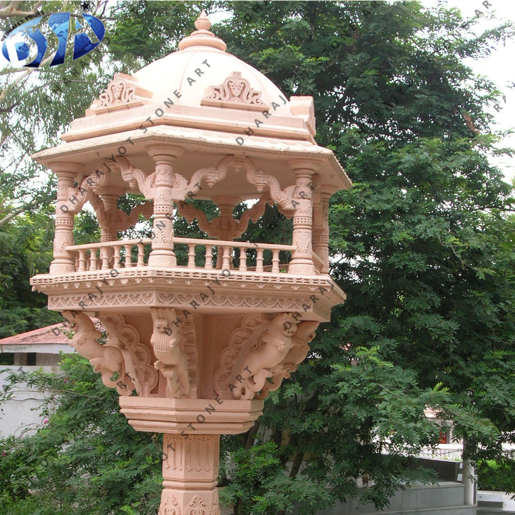 Red Color Sandstone Gazebo