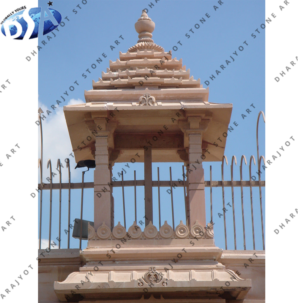 Dholpur Sandstone Hand Carved Gazebo