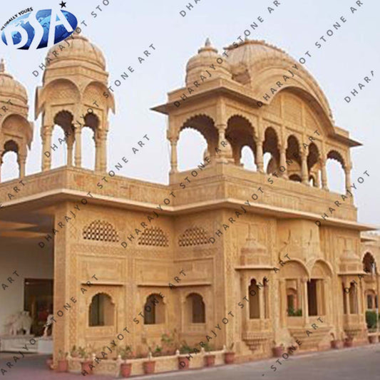 Outdoor Sandstone Hand Carved Gazebo