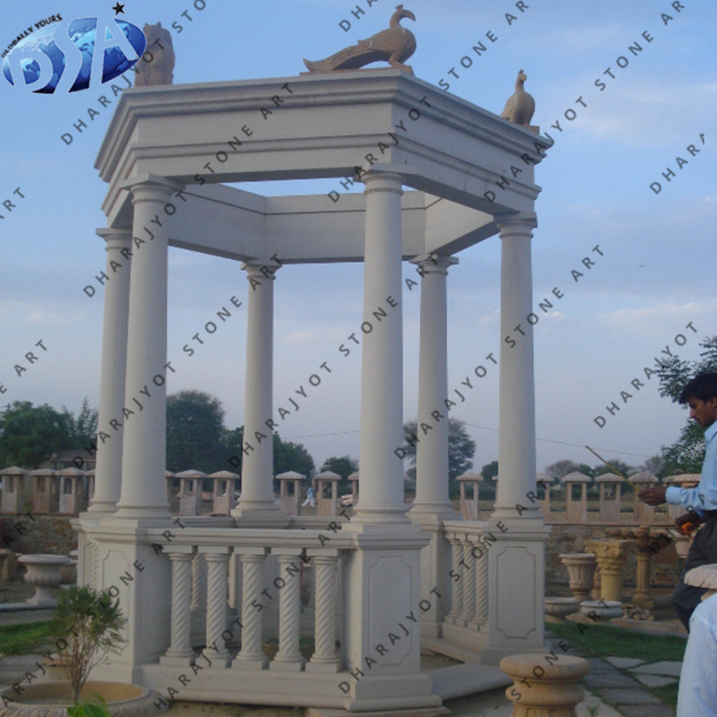 Outdoor Polished Sandstone Gazebo