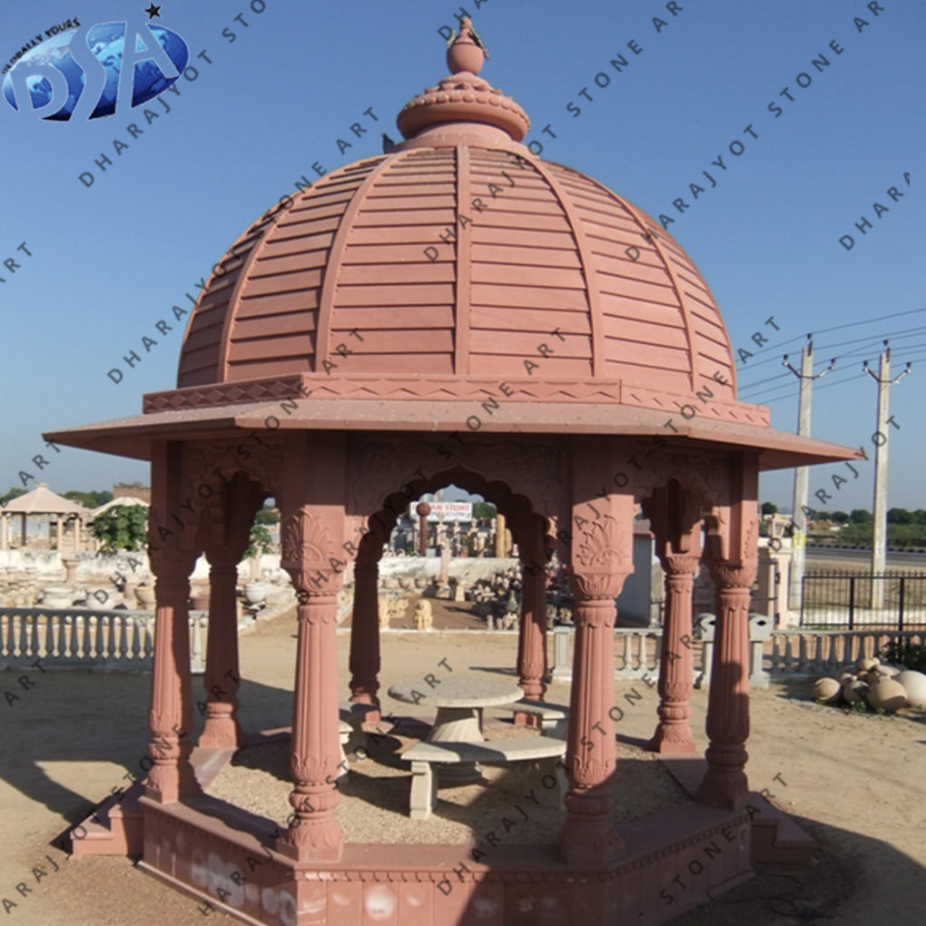 Tropical Custom Red Sandstone Gazebo