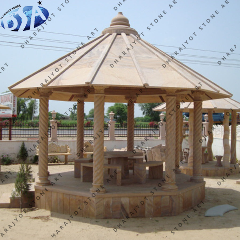 Yellow Veins Sandstone Gazebo
