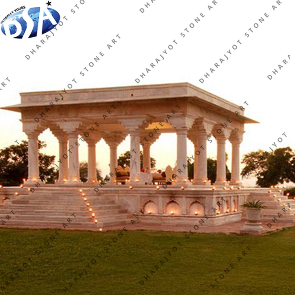 Red Wedding Marble Gazebo