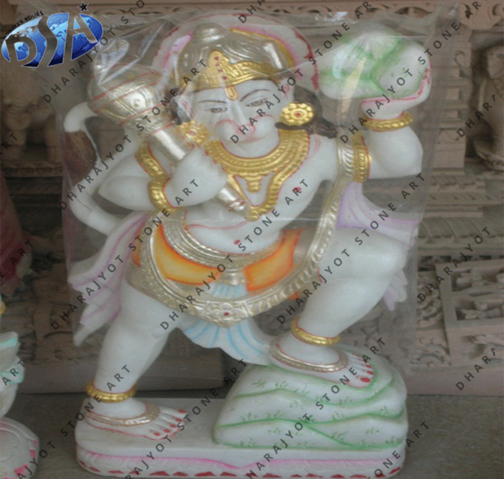 White Marble Hanuman Statue