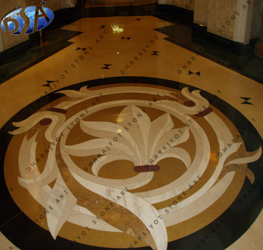 Natural Stone Marble Waterjet Flooring