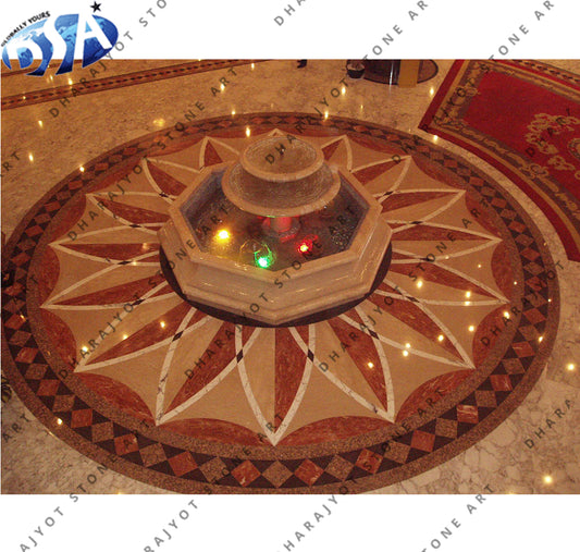Decorative Marble Flower Inlay Floor