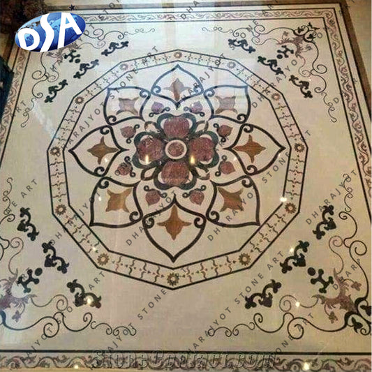 New Creative Pretty Design Marble Inlay Flooring For Home