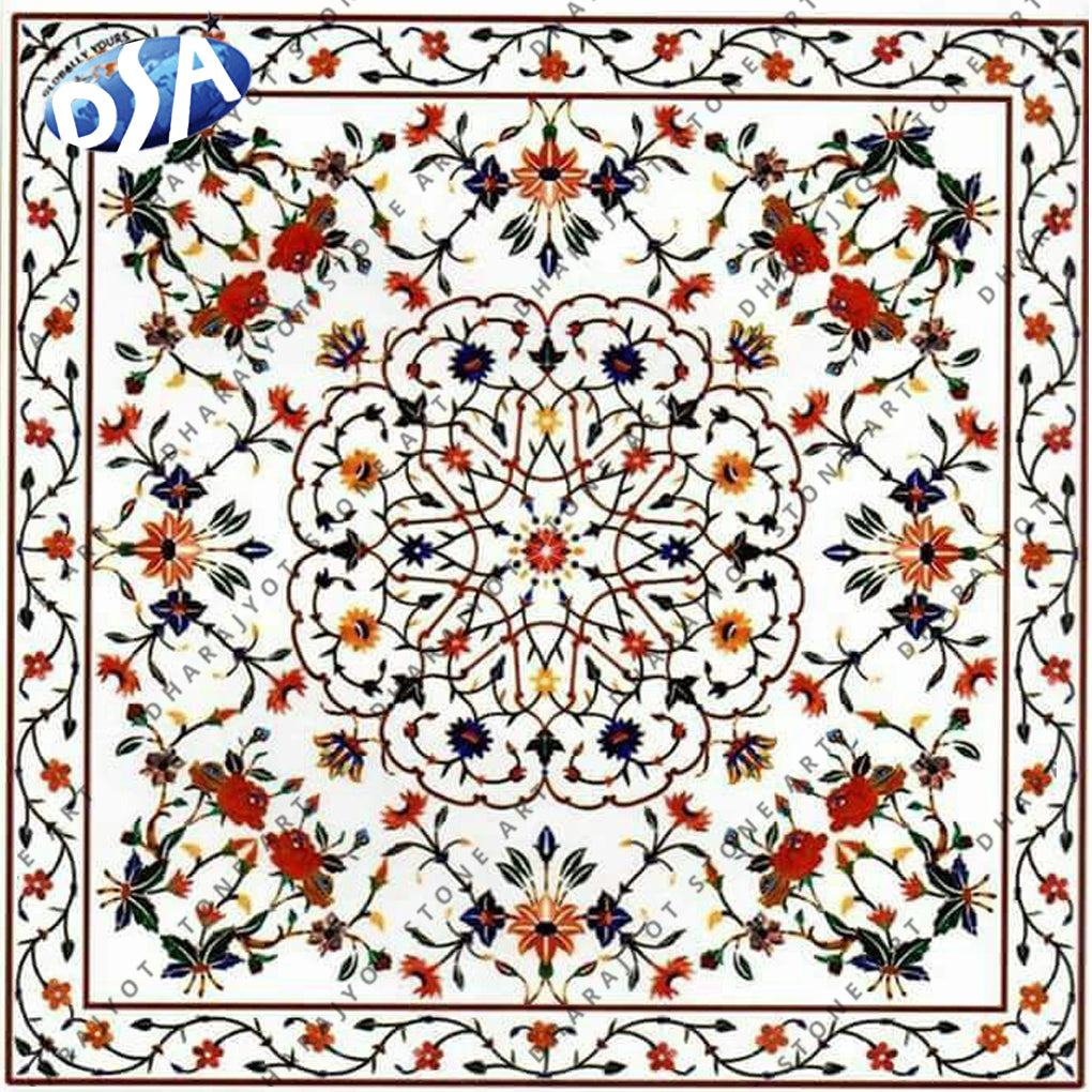 Square Marble Inlay Flooring Exclusive Stone Inlaid Flooring Patterns