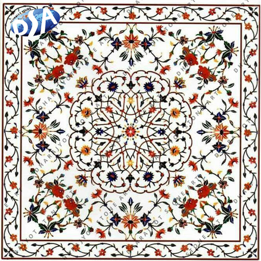 Square Marble Inlay Flooring Exclusive Stone Inlaid Flooring Patterns
