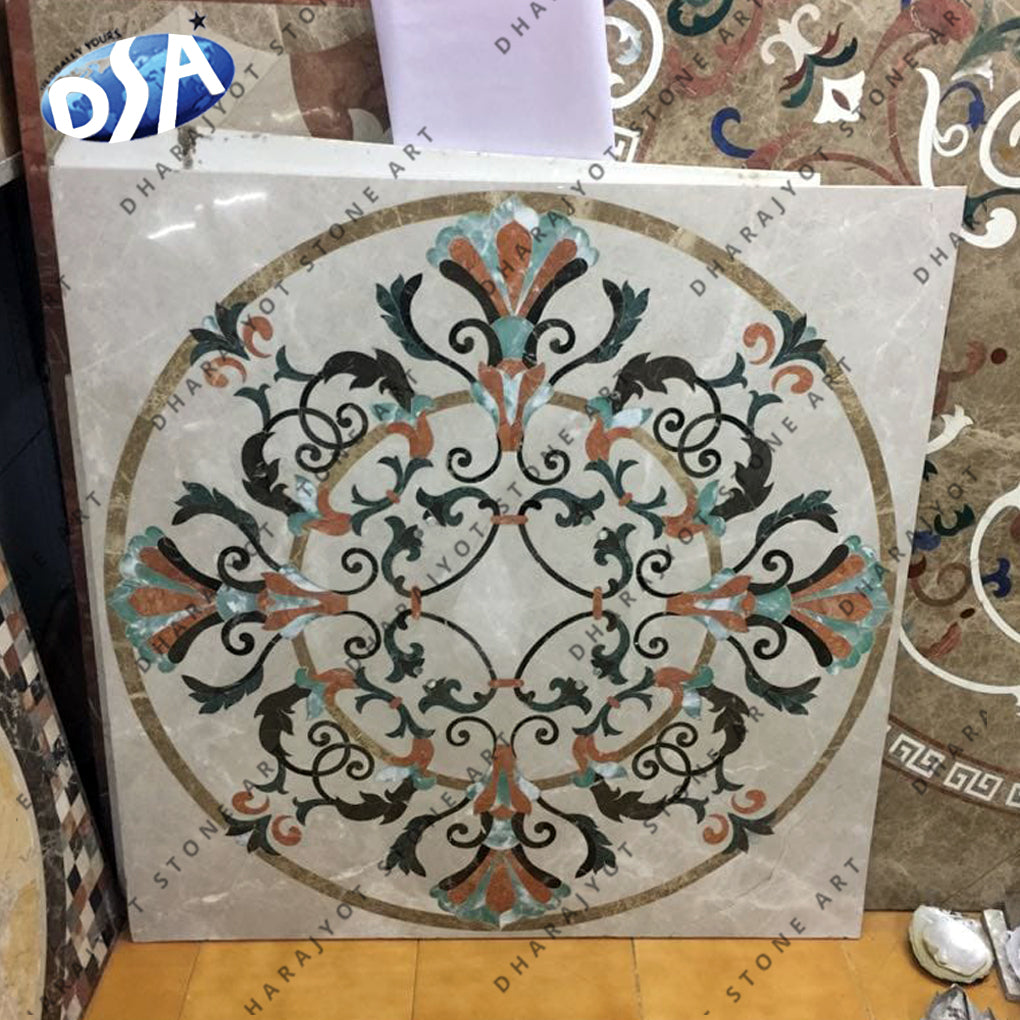 Indian Marble Stone Inlay Home Decor Table Top Pietra Dura Marble Inlay