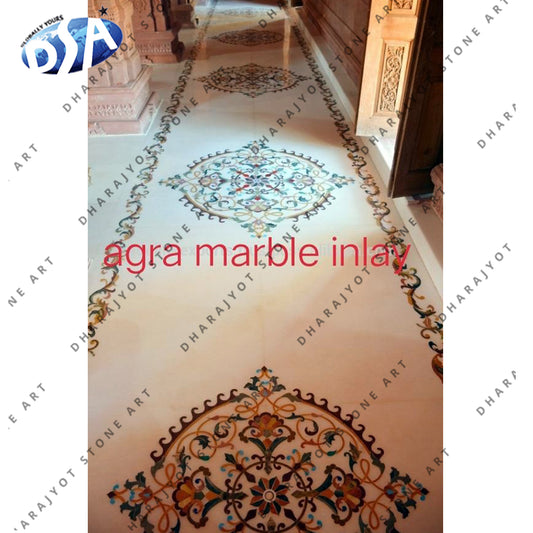 Marble Inlay Flooring Stone Inlaid Flooring Project Work Antique Pietre Dure