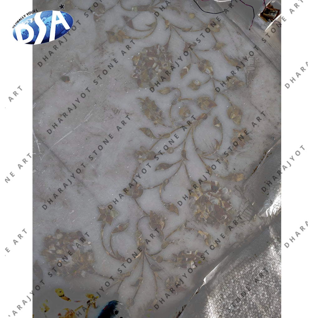 Marble Indoor Traditional Inlay Flooring Work