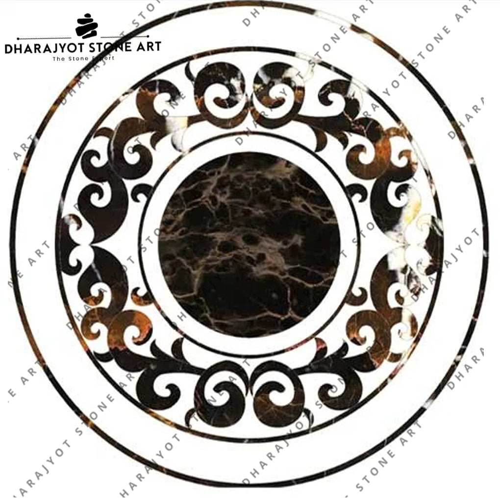 Modern European Style Home Decor Marble Inlay Flooring