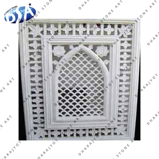 Outdoor Carved White Marble Jali