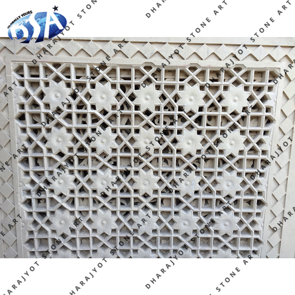 Outdoor Yellow Sandstone Rectangular Shape Jali