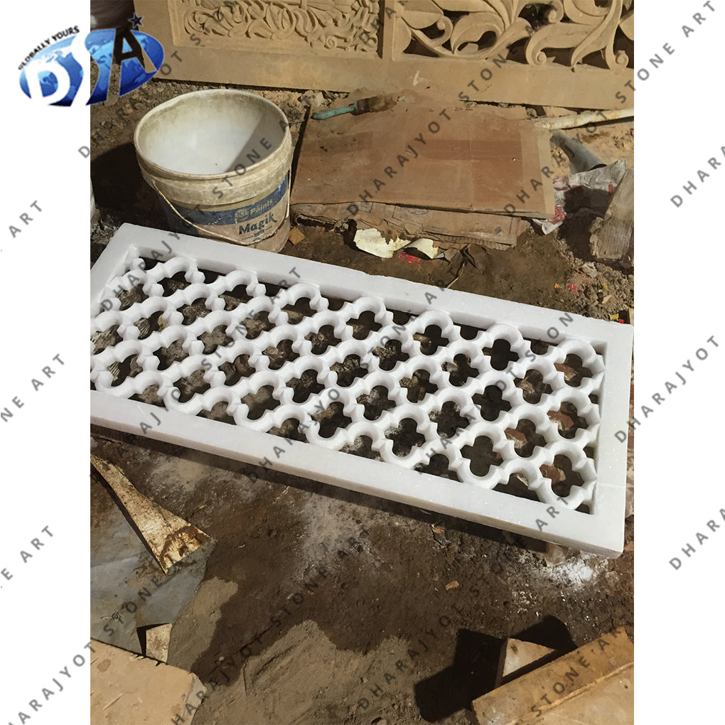 Beautifully Designed Natural Solid Marble Jali