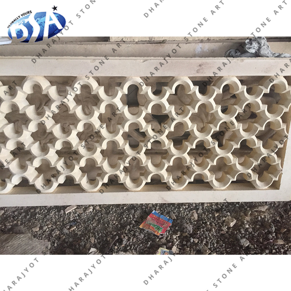 Beautifully Designed Natural Solid Marble Jali