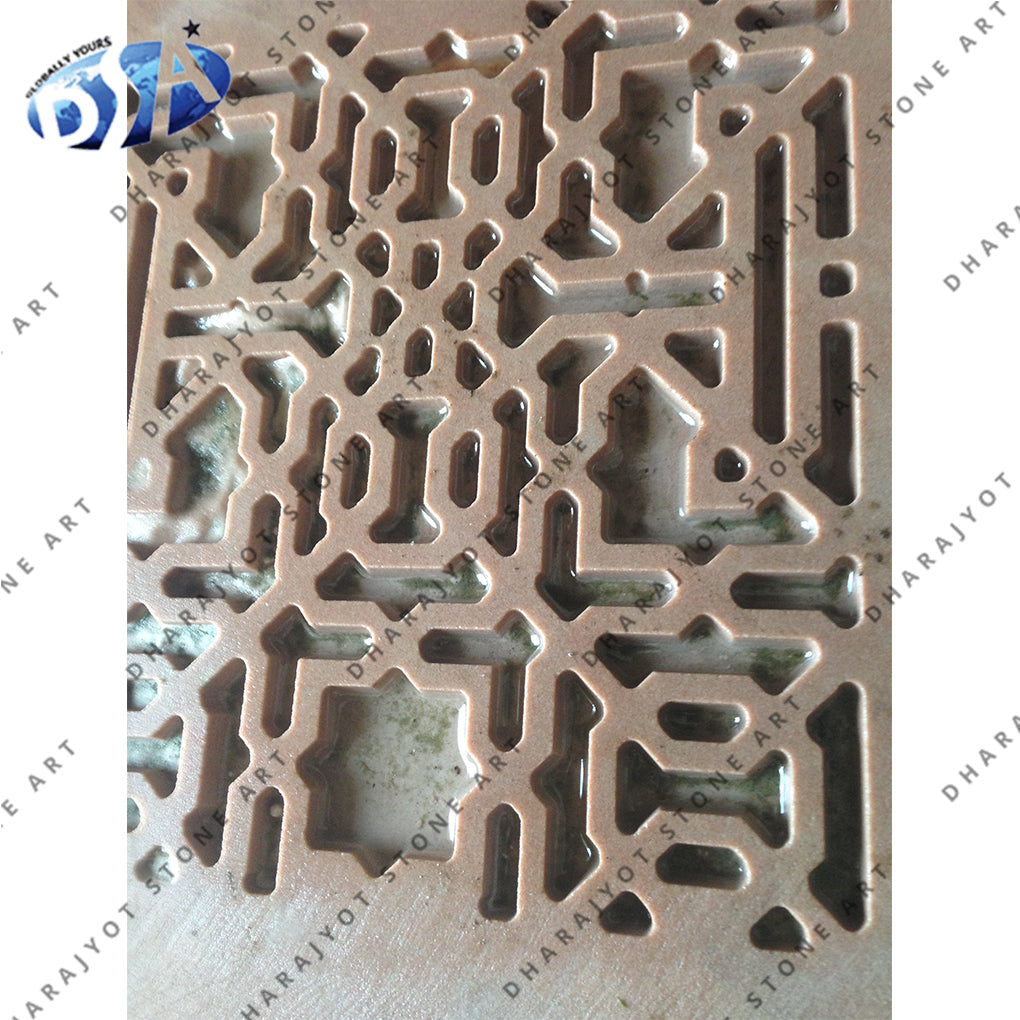 Polished Red Rectangular Sandstone Jali